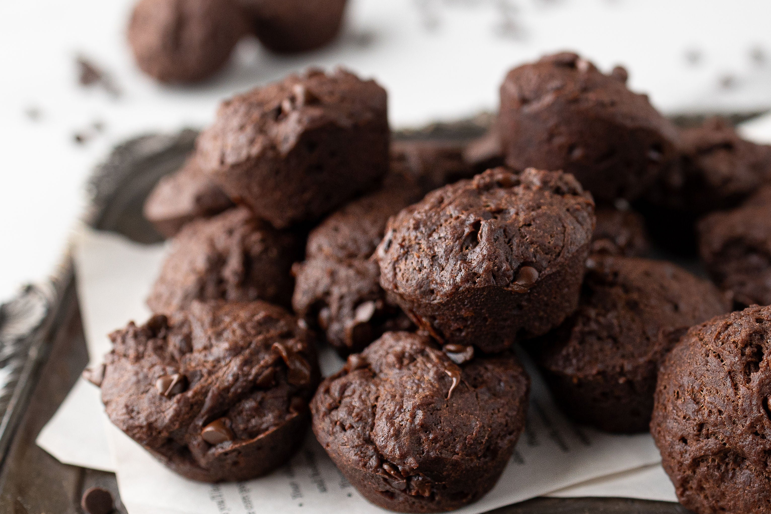 Mini Double Chocolate Muffins