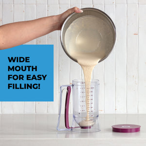 Pancake Batter Dispenser - Also Perfect for Cupcakes, Waffles, Crepes & Cakes - KPKitchen