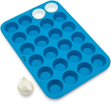 Load image into Gallery viewer, Silicone Mini Muffin Pan - 24 Cup Mini Size - KPKitchen