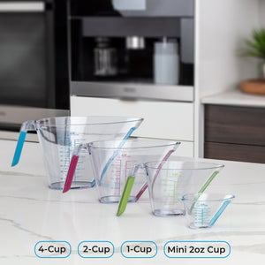 OXO Good Grips 4 Cup and 2 Cup Angled Measuring Cup Set Non Slip Handles