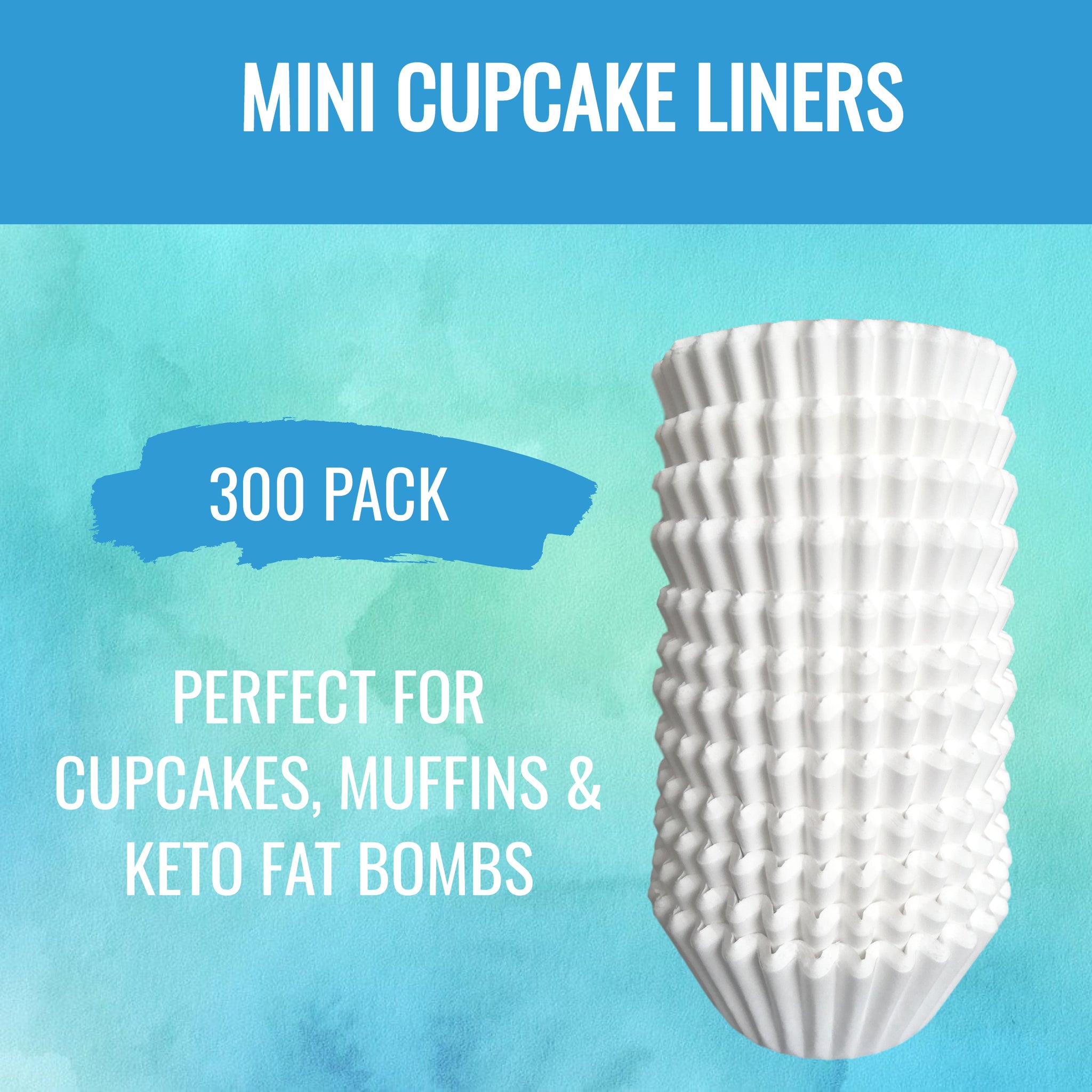 Qiqee Mini Cupcake Liners - 300 Count, Yellow Red Gradient Design, Oven & Microwave Safe
