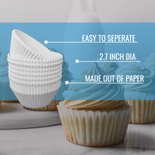 Load image into Gallery viewer, White Cupcake Liners Standard Size - 300-Pack Paper Baking Cups - KPKitchen