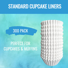 Load image into Gallery viewer, White Cupcake Liners Standard Size - 300-Pack Paper Baking Cups - KPKitchen